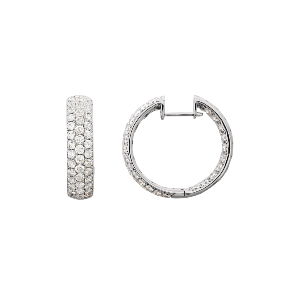 Diamond Hoop Earrings