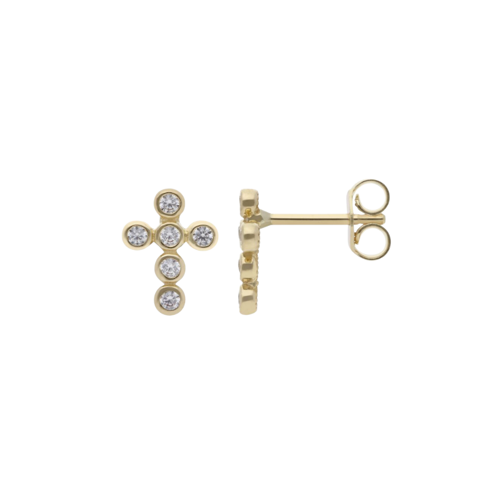 Diamond Cross/Religious Studs