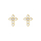 Diamond Cross/Religious Studs